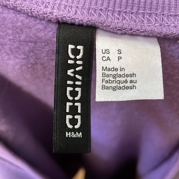 H&M Divided Sweatshirt Dress Juniors/Women Lavender Size S - Picture 5 of 5